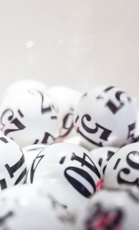 Lottery – Image of lottery numbered balls.