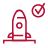 InComm – Graphic of a rocket on a launchpad and a checkmark.