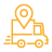 InComm – Graphic of a delivery truck with a location pin.